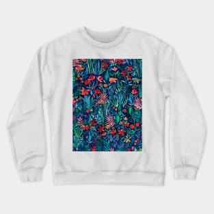 Tropical Ink - a watercolor garden Crewneck Sweatshirt